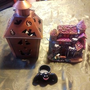 Yankee Candle Bat Tea Light, plug in haunted house, hanging tealight holder